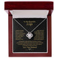 Gift for Wife "I Can't Live Without You" Knot Necklace
