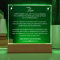 Eternal Love: Multicolor LED Acrylic Plaque for Your Beloved Husband