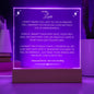 Eternal Love: Multicolor LED Acrylic Plaque for Your Beloved Husband