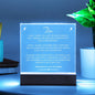 Eternal Love: Multicolor LED Acrylic Plaque for Your Beloved Husband