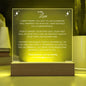 Eternal Love: Multicolor LED Acrylic Plaque for Your Beloved Husband